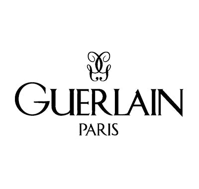 Guerlain La Petite Robe Noire Eau de Parfum in heart-shaped bottle, Guerlain Mon Guerlain perfume bottle with lavender and vanilla accents, Guerlain luxury packaging with gold detailing and French branding