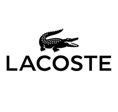 Lacoste Blanc Eau de Toilette bottle with white sleek design and green logo, Lacoste L.12.12 Rouge fragrance bottle with bold red cap, Lacoste Pour Femme perfume bottle with elegant curves and clear glass