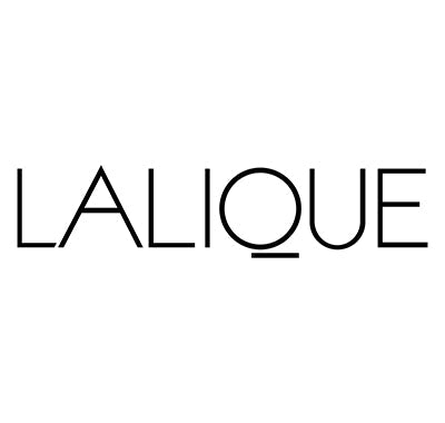Lalique Amethyst Eau de Parfum bottle with purple crystal design, Lalique Encre Noire fragrance bottle with sleek black glass, Lalique White perfume bottle with elegant white and silver accents