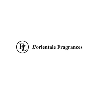 L’Orientale Fragrances perfume bottle with gold cap – close-up on velvet background, L’Orientale Oud perfume with rich amber tones – elegant flat lay with incense, Unisex L’Orientale fragrance bottle on marble surface – minimalistic styling