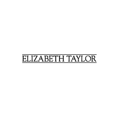 Elizabeth Taylor White Diamonds perfume bottle with classic faceted glass design, Forever Elizabeth perfume bottle with elegant floral motif, Woman applying Elizabeth Taylor perfume in a luxurious setting