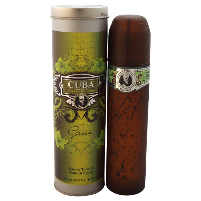 Cuba Green For Men Eau De Toilette Spray 3.4 oz