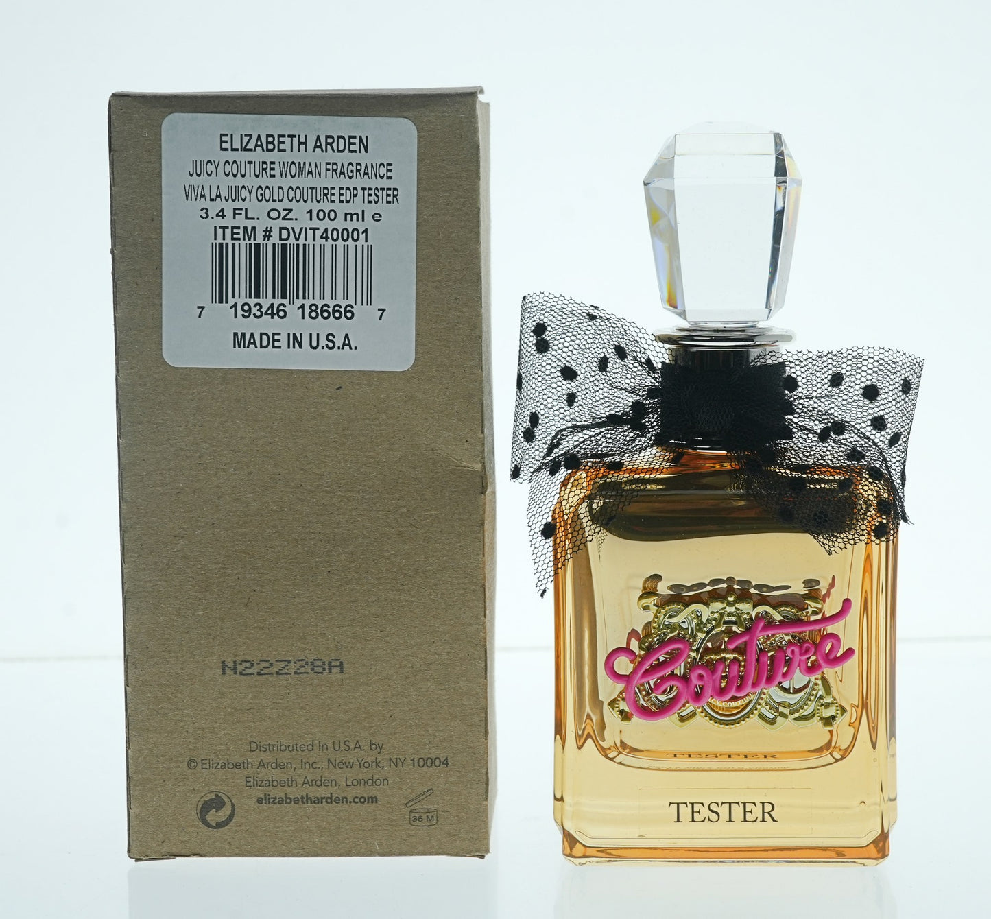 Juicy Couture Viva La Juicy Gold Tester Eau De Parfum Spray 3.4 Oz (Cap & Box)