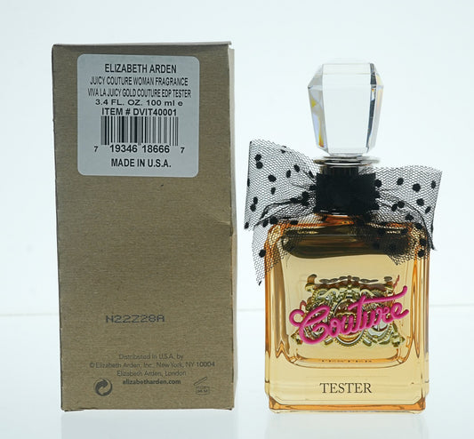 Juicy Couture Viva La Juicy Gold Tester Eau De Parfum Spray 3.4 Oz (Cap & Box)