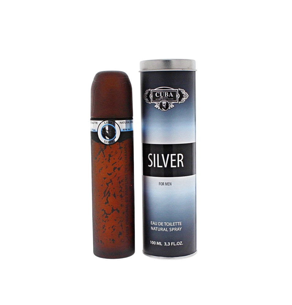 Cuba Silver Eau De Toilette Spray for Men 3.3 oz
