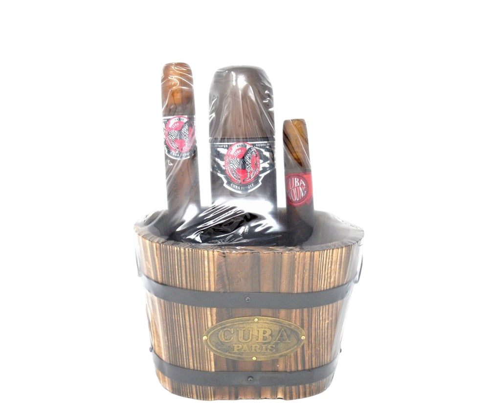Cuba Jungle Zebra Pour Femmes (Seau) Ensemble de 3 Pièces (3,4 Oz Edp Sp, 1,17 Oz Edp Sp, 15Ml Edp Sp)
