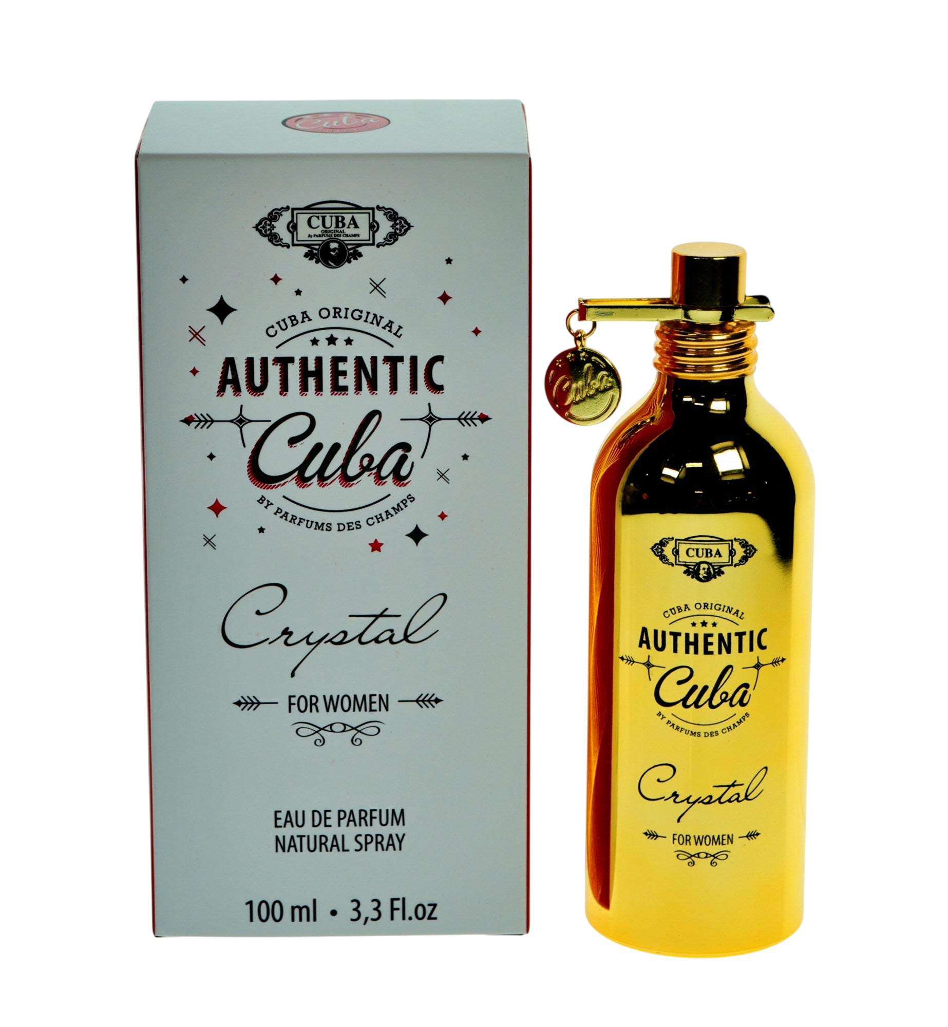 Cuba Authentic Crystal Eau De Parfum Spray for Women 3.3 oz