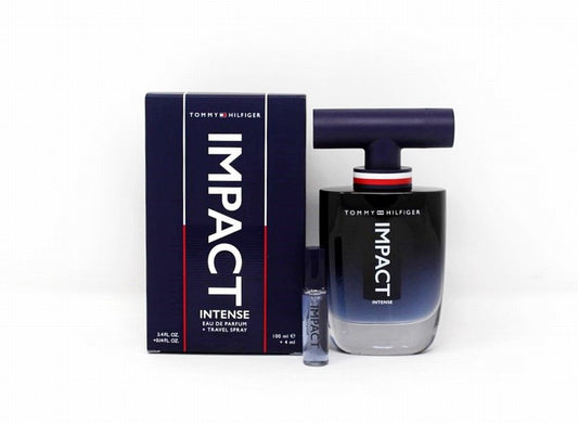 Tommy Hilfiger Impact Intense pour Homme Eau de Parfum Vaporisateur 3.4 oz & Vaporisateur de Voyage 4 ml Ensemble
