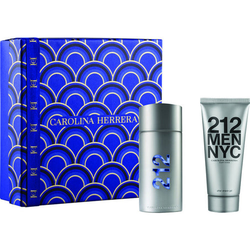 Coffret cadeau Carolina Herrera 212 pour hommes - Vaporisateur Eau de Toilette 3.4 oz & Gel après-rasage 3.4 oz